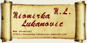 Miomirka Lukanović vizit kartica